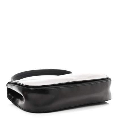 Prada Calfskin Nylon Shoulder Bag Black 4 of 10