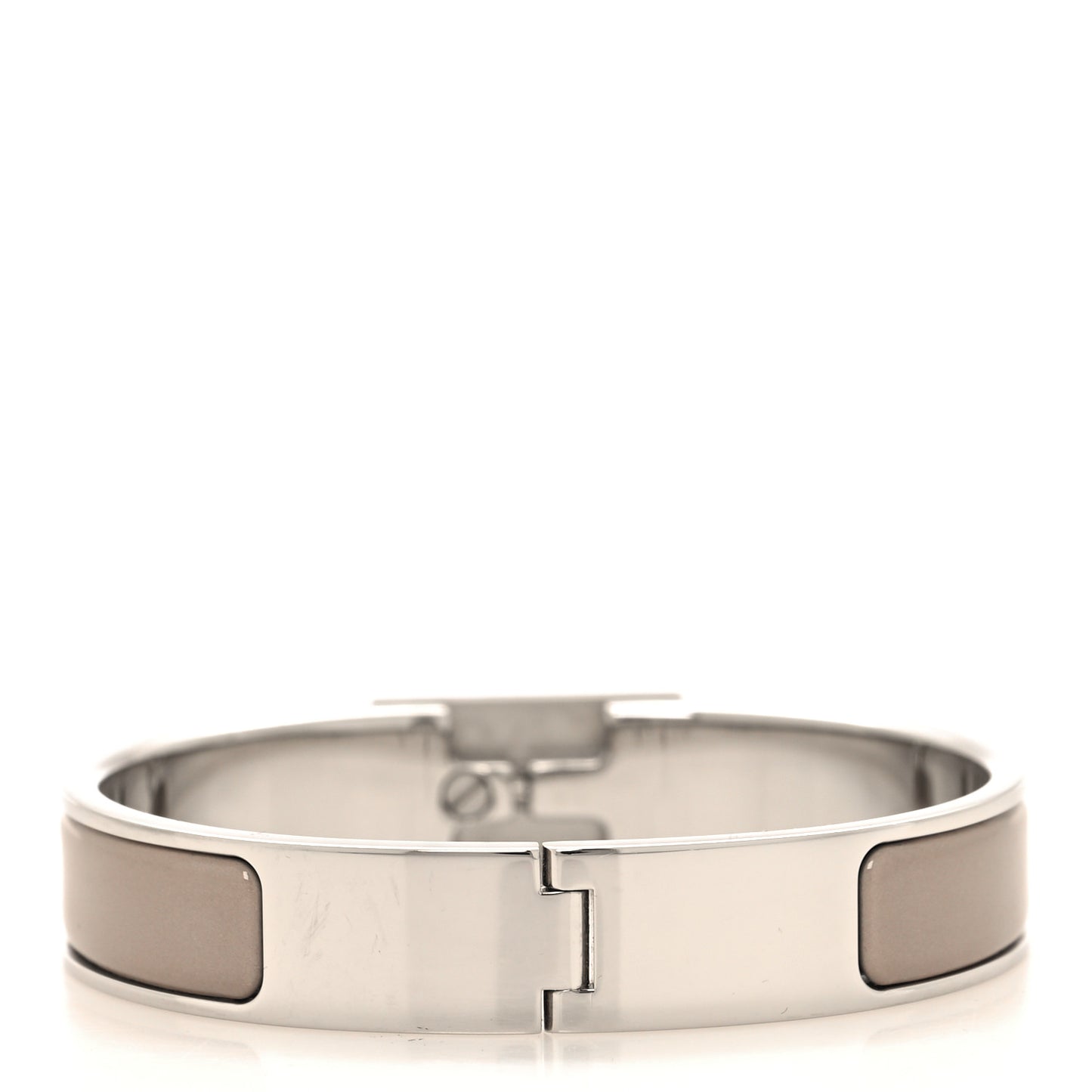 Enamel Clic Anneau Bracelet PM Marron Glace