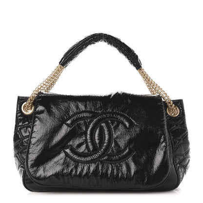 Chanel Vinyl Rodeo Accordion Flap Bag Black 1 of 11