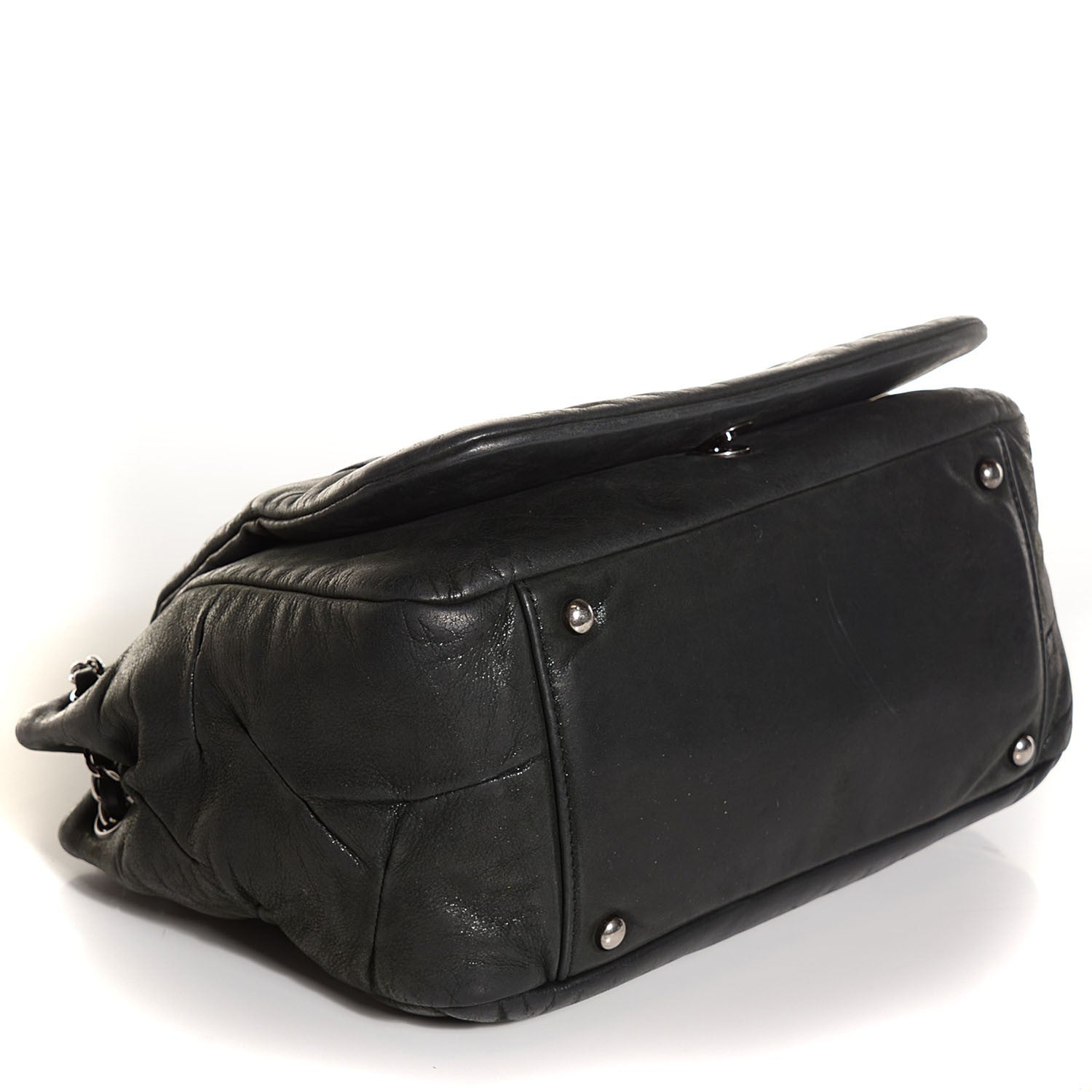 Chanel Iridescent Calfskin Glint Accordion Flap Black 4 of 7