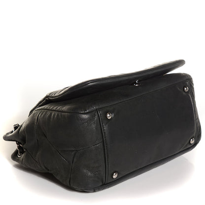 Chanel Iridescent Calfskin Glint Accordion Flap Black 4 of 7