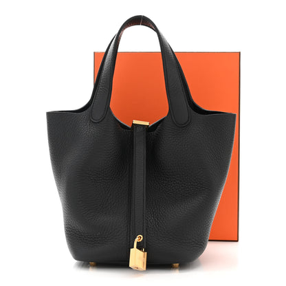 Hermes Taurillon Clemence Picotin Lock 18 PM Black 11 of 11