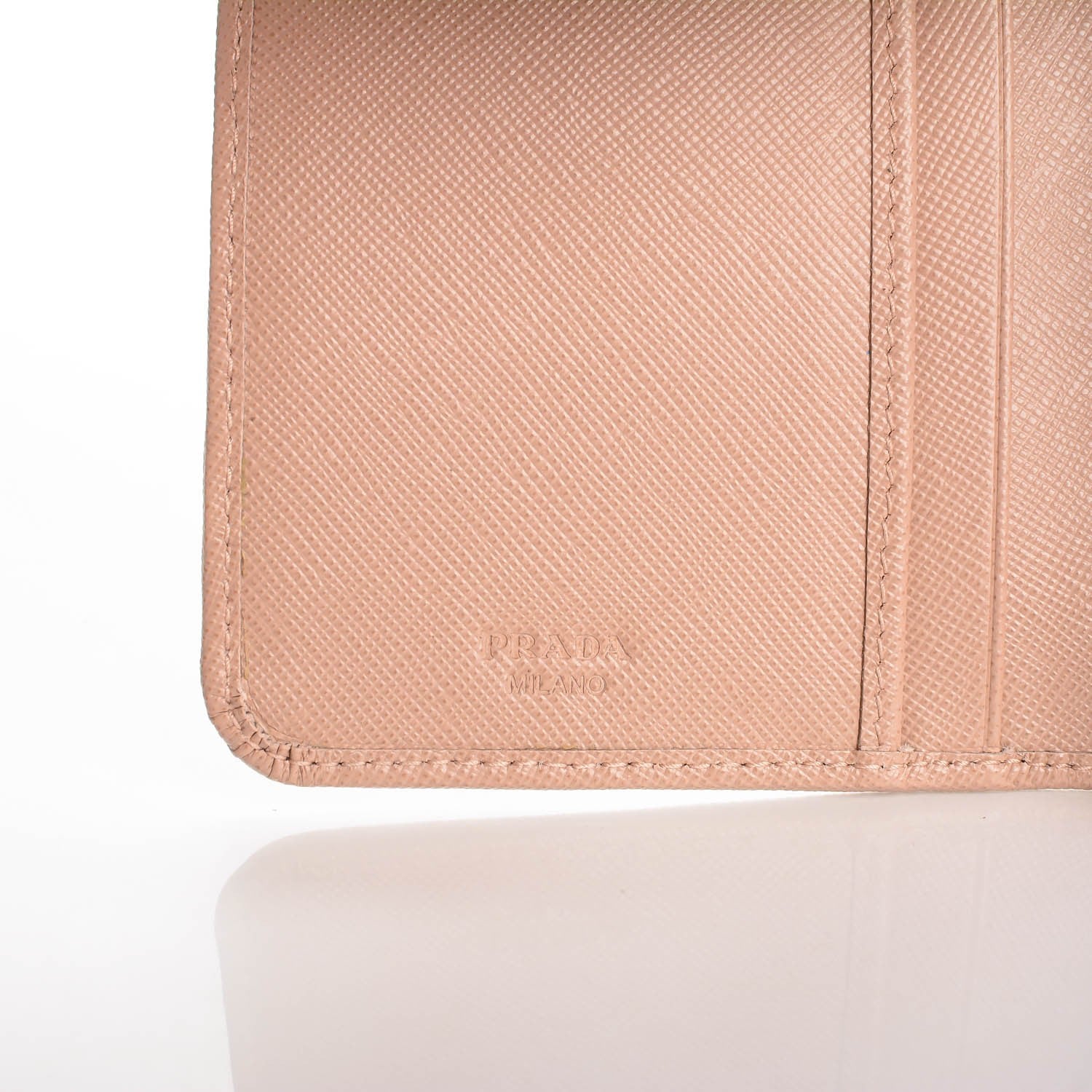 Prada Saffiano Metal Compact Wallet Cammeo 6 of 8