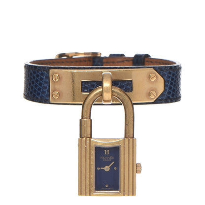 Hermes Stainless Steel Lizard 20mm Kelly Cadena Quartz Watch Mykonos 1 of 7
