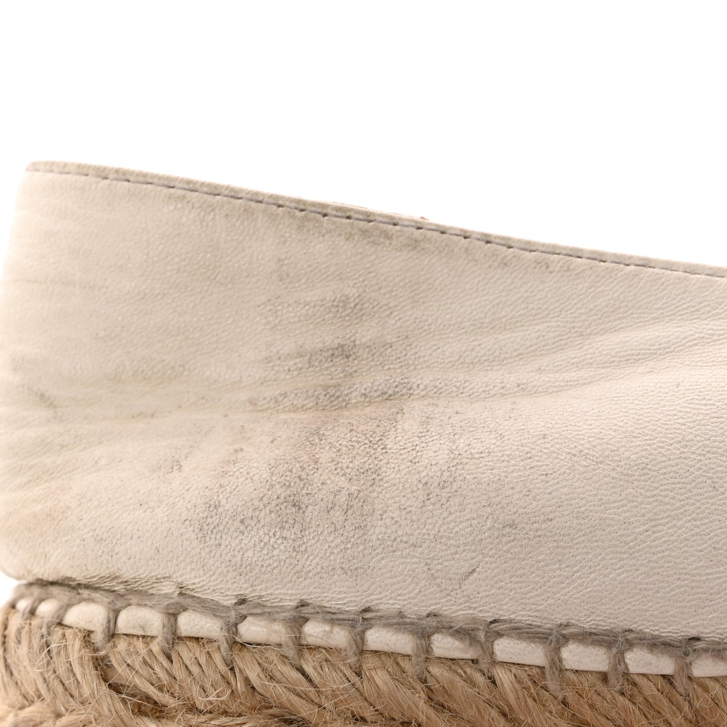 Lambskin CC Espadrilles 40 White