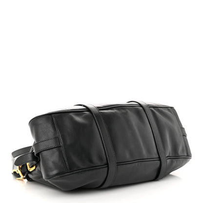 Prada Soft Calf Shopping Satchel Black 4 of 11