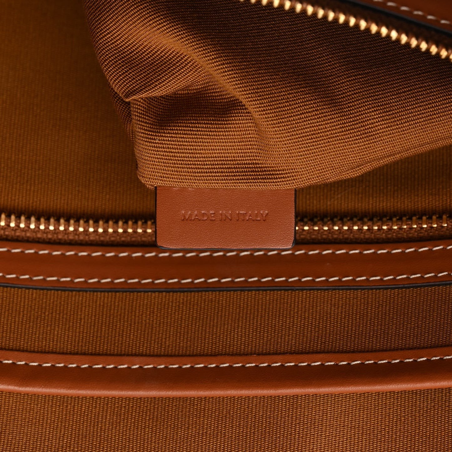 Triomphe Canvas Calfskin Horizontal Cabas Tan