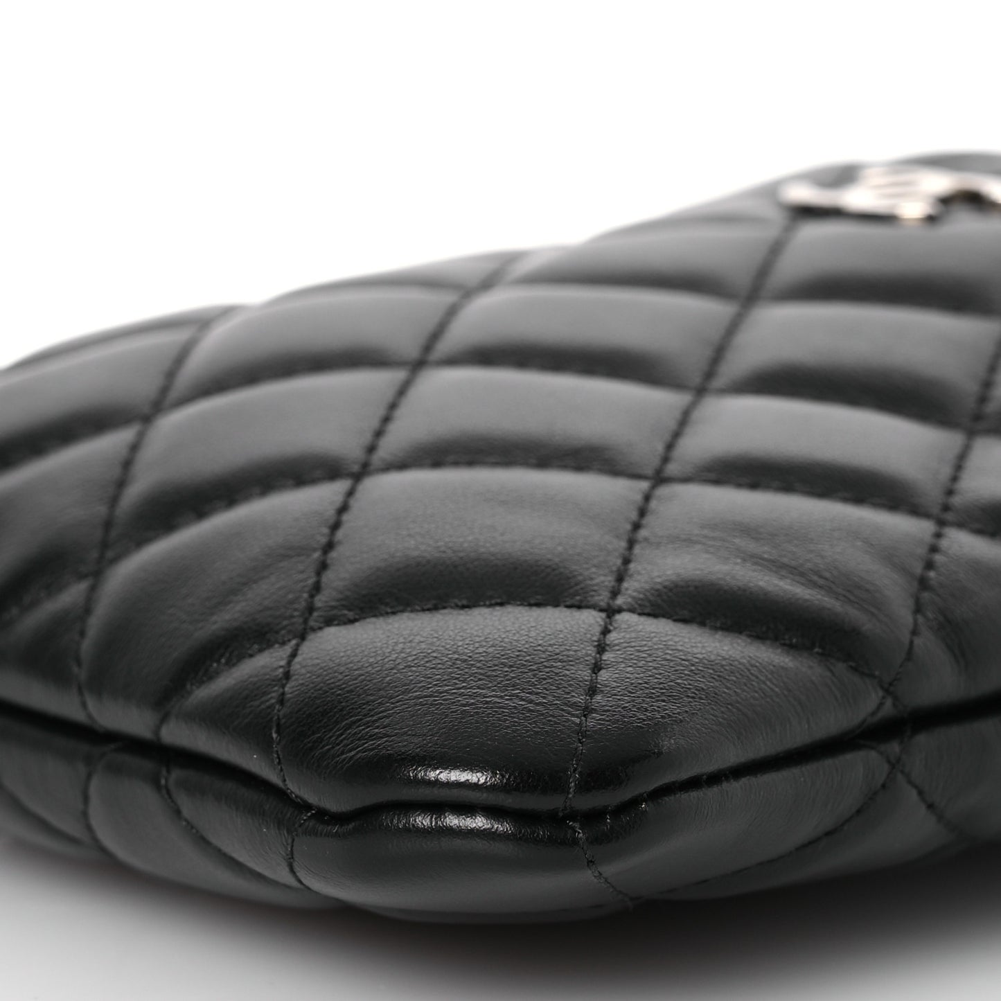 Lambskin Quilted Crossbody Bag Black
