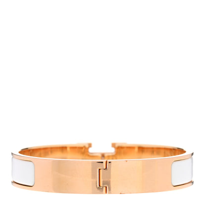 Hermes Enamel Narrow Clic Clac H Bracelet PM White 3 of 4