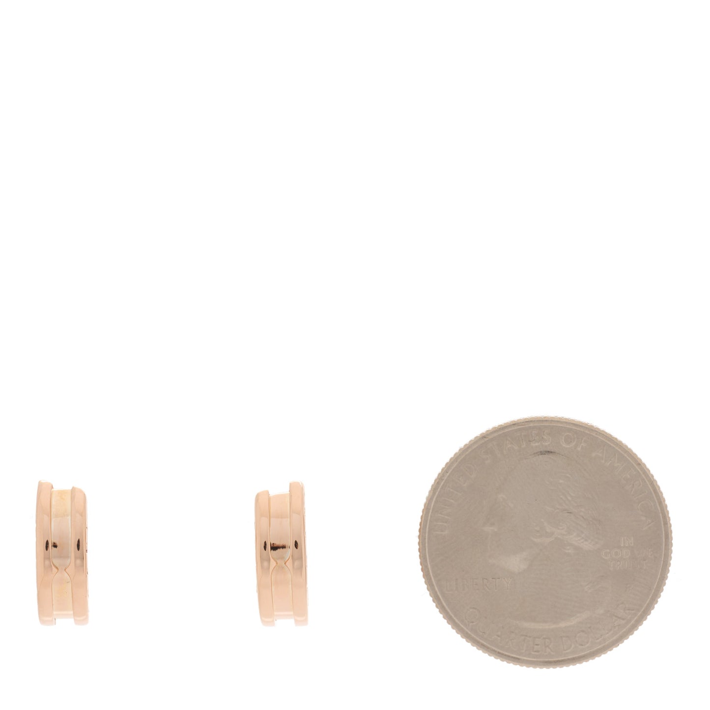 18K Rose Gold Small B.Zero1 Hoop Earrings