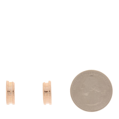 Bulgari 18K Rose Gold Small B.Zero1 Hoop Earrings 2 of 4