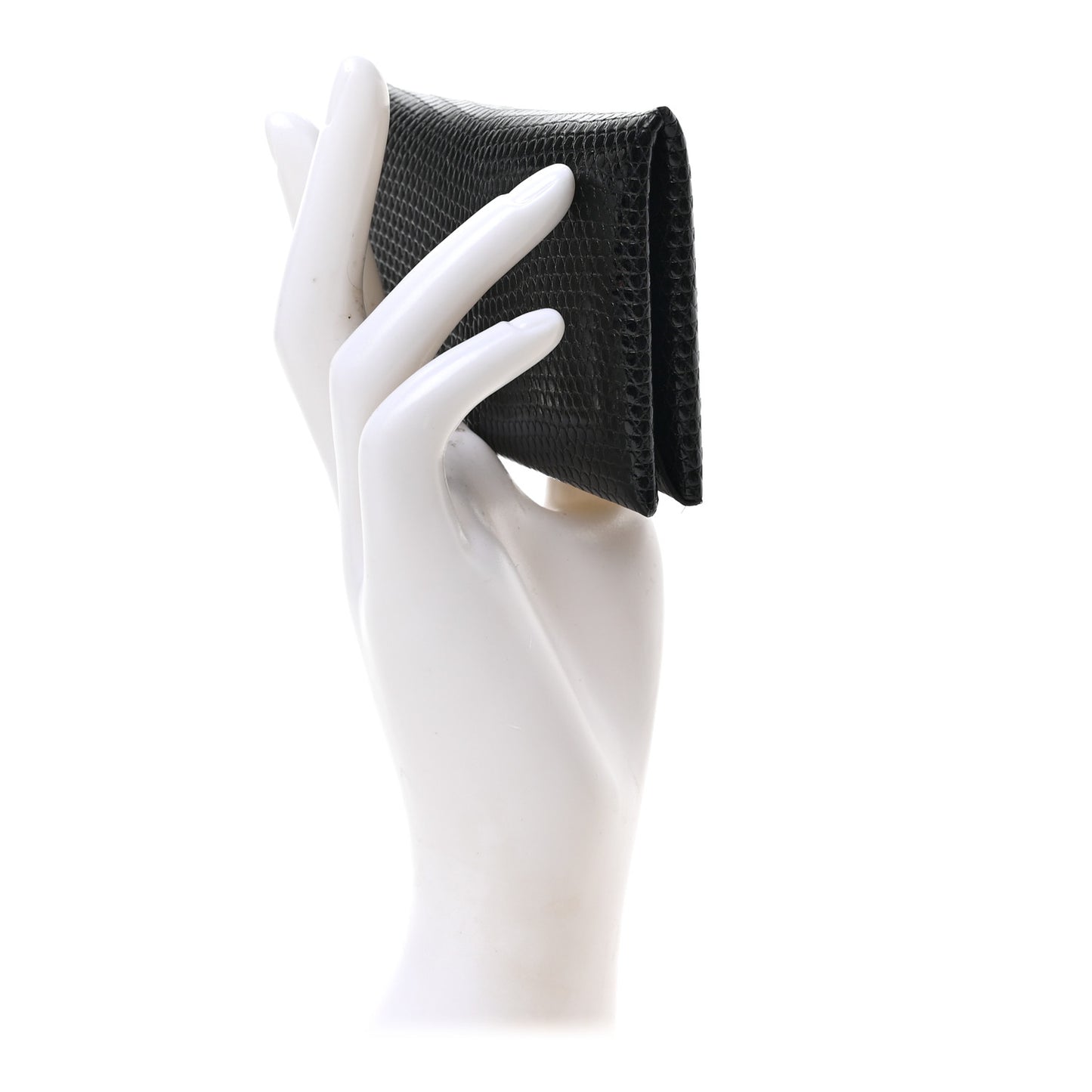 Lizard Calvi Card Case Black