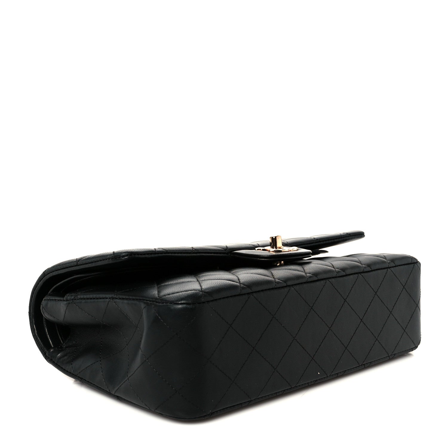 Chanel Lambskin Quilted Medium Double Flap Black 4 of 12