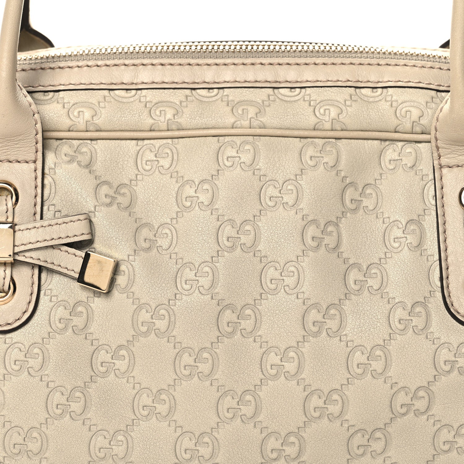Gucci Guccissima Small Princy Satchel Off White 8 of 13