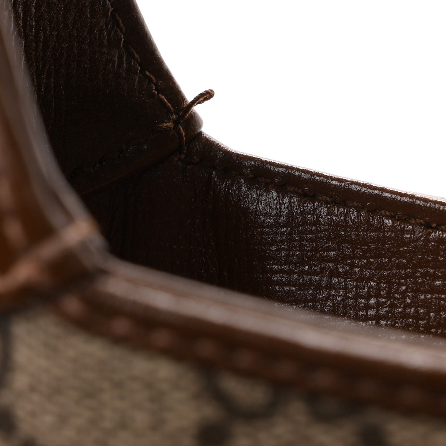 GG Supreme Monogram Azalea Calfskin Web Small Jackie 1961 Hobo Beige Ebony Brown Sugar