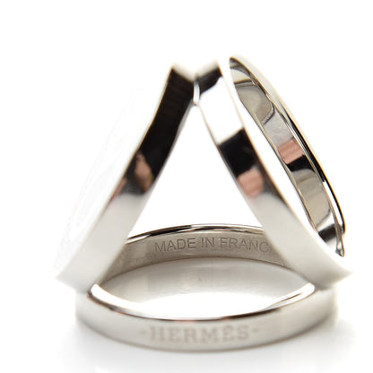 Hermes Lacquered Palladium Silver Plated Horse Scarf Ring 5 of 6