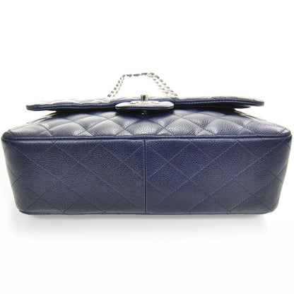 Chanel Caviar Jumbo Double Flap Navy Blue 4 of 11
