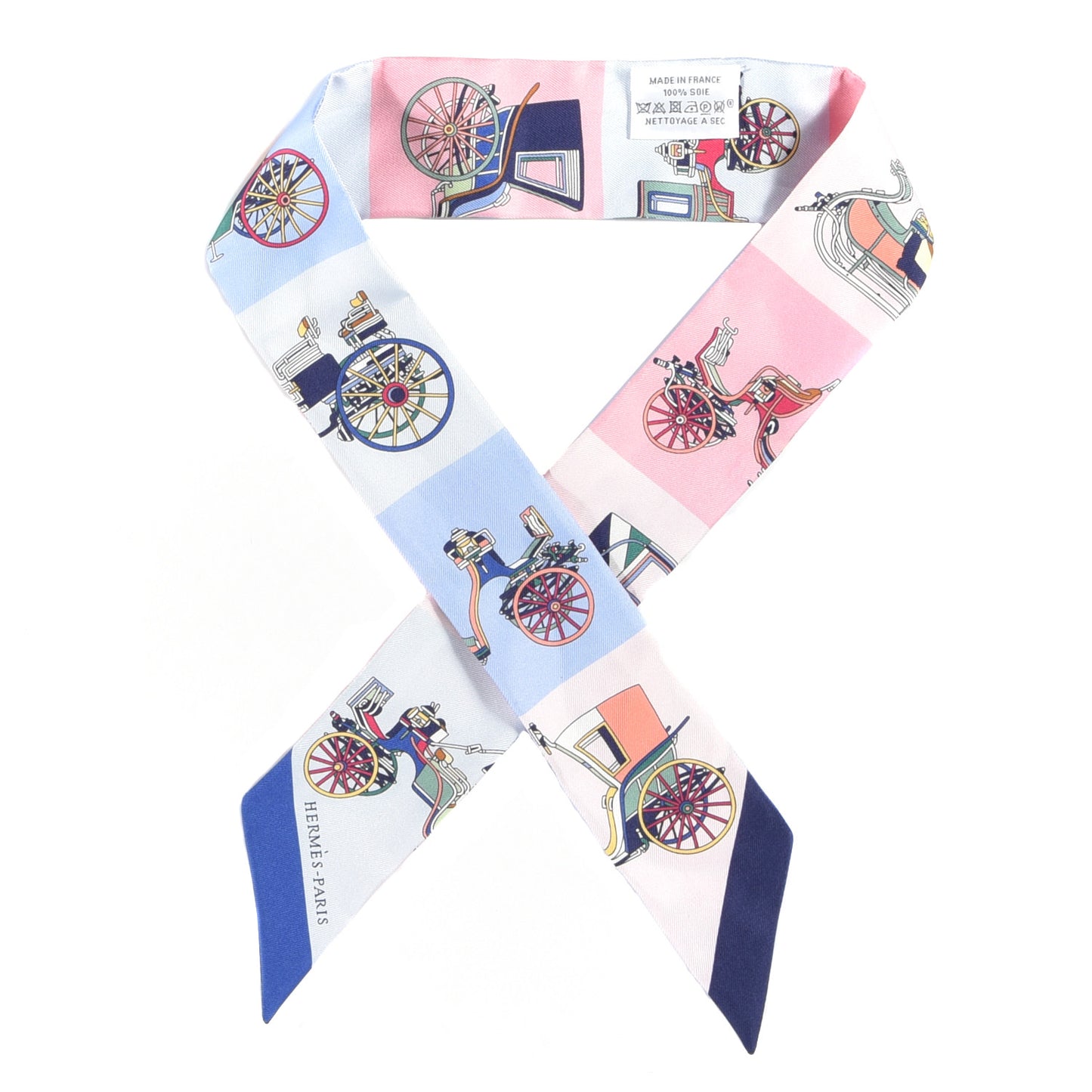 Silk Les Voitures Exquises Twilly Bleu Rose Vert
