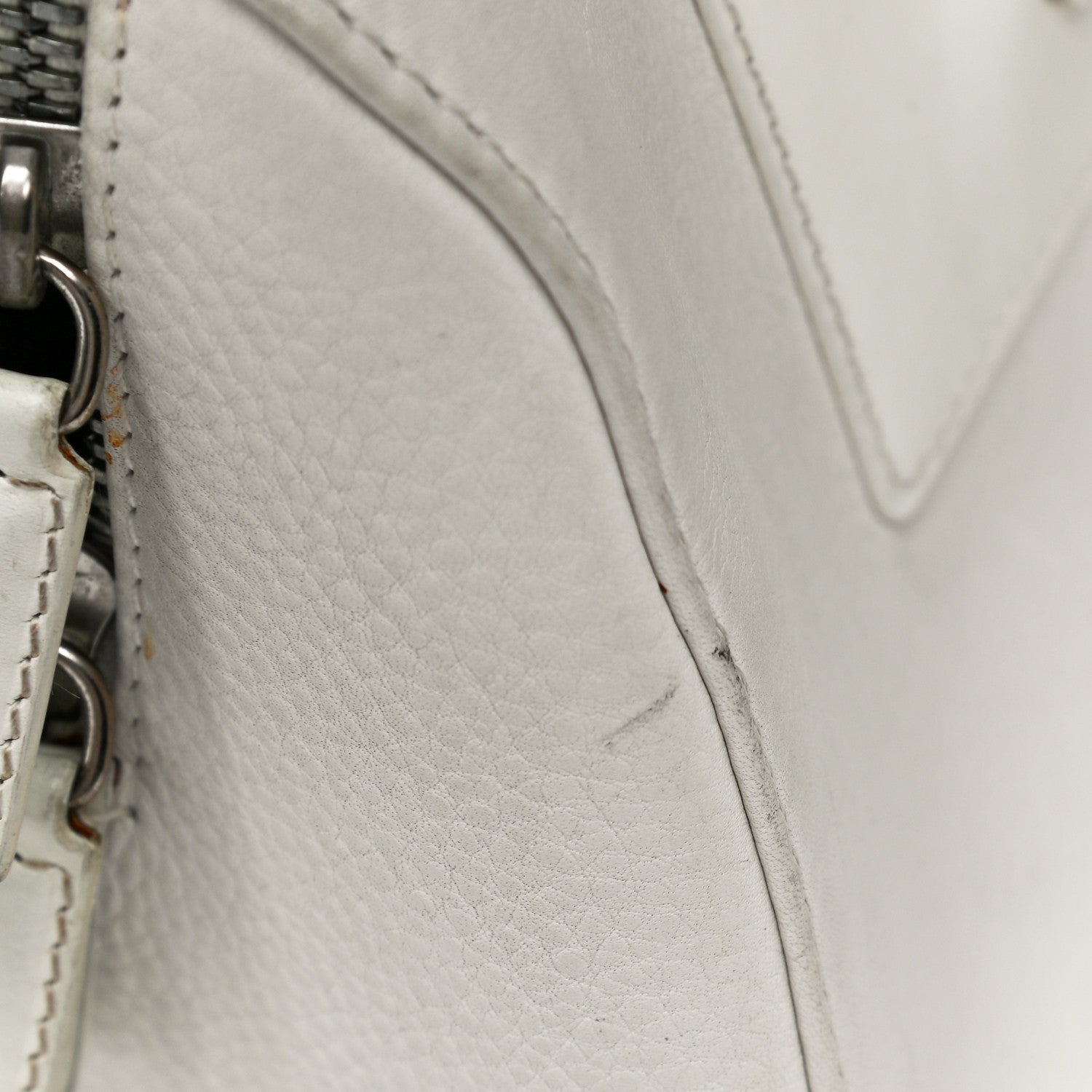 Christian Dior Grained Calfskin Street Chic Top Handle Bag White 30 of 35