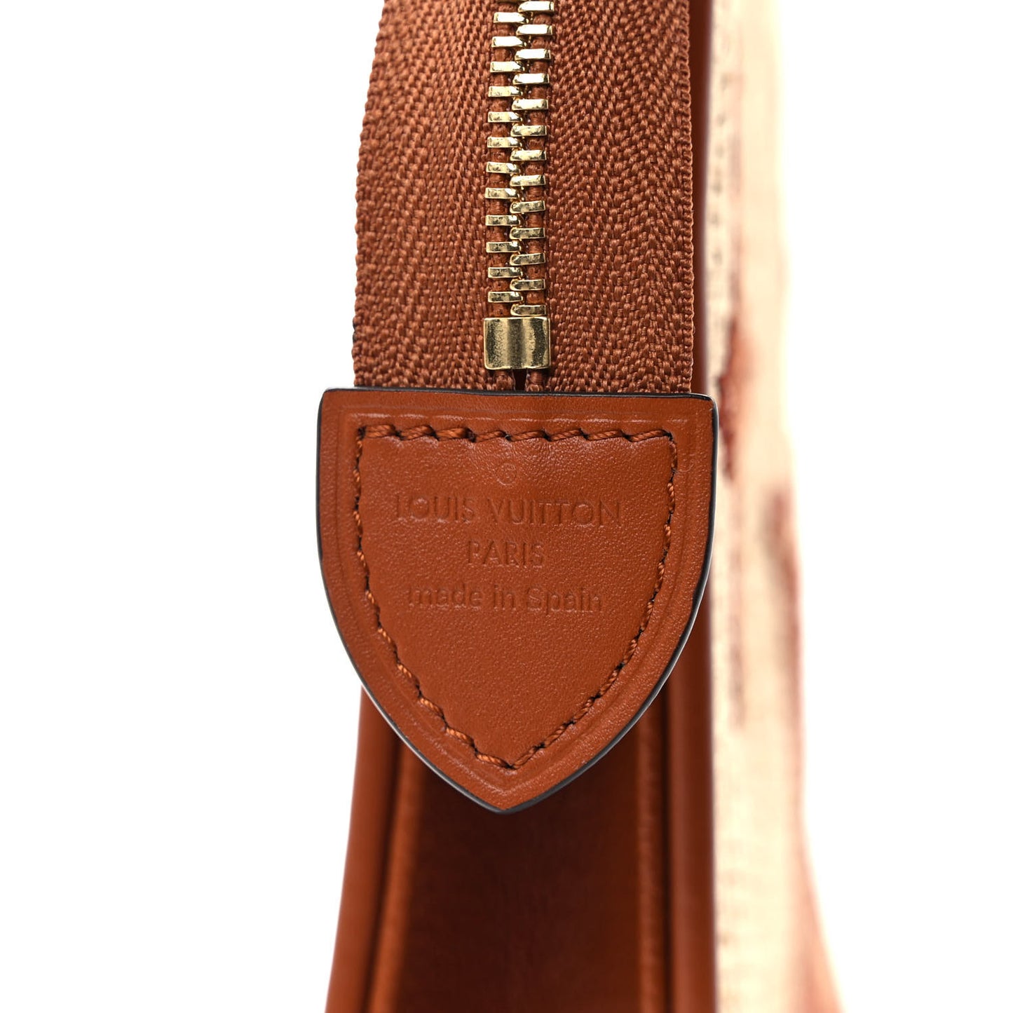 Raffia Monogram Giant Toiletry Pouch 26 Tan