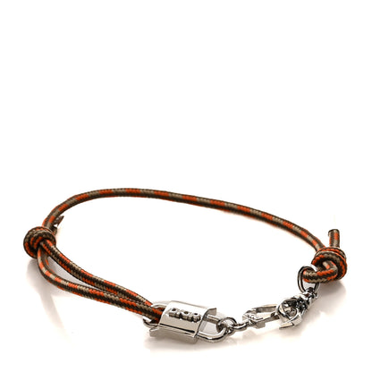 Christian Dior Technical Cord Brass Anchor Bracelet Orange Taupe 3 of 5
