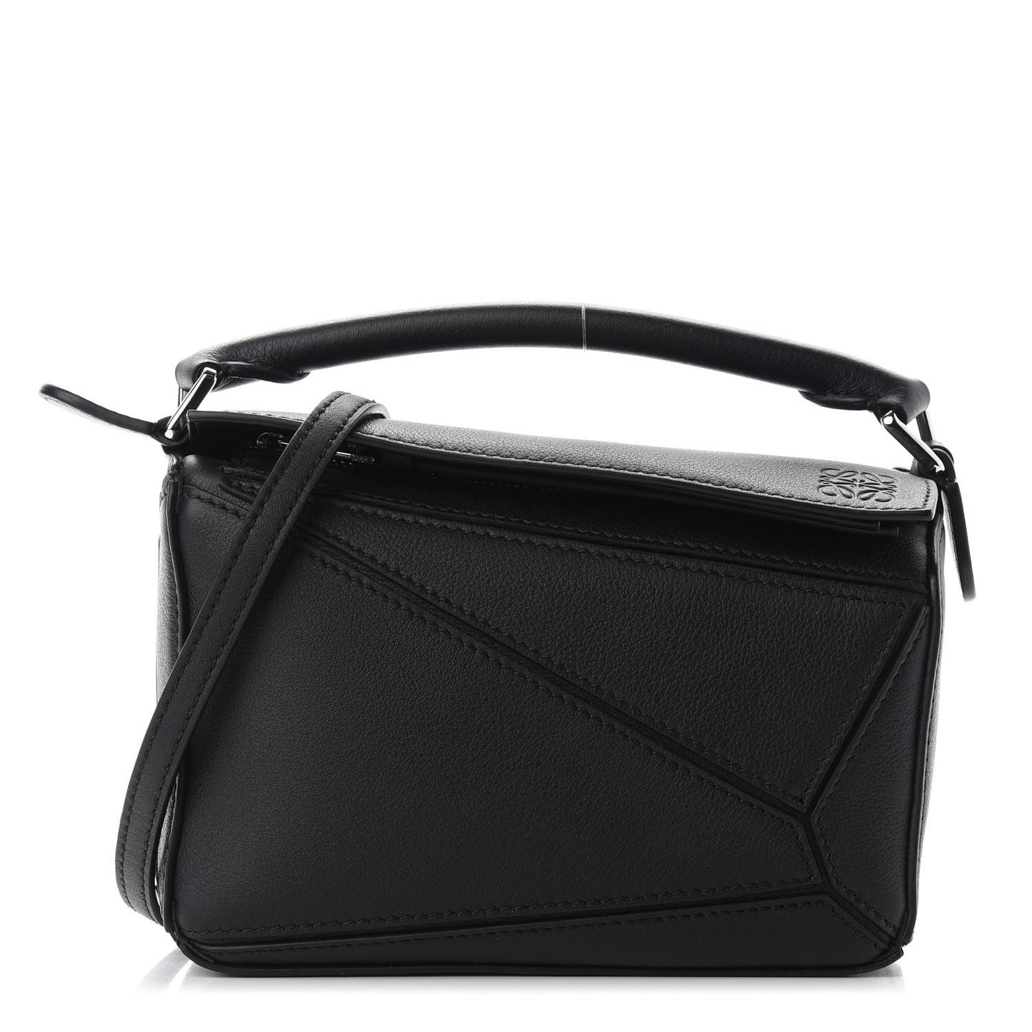 Calfskin Mini Puzzle Bag Black