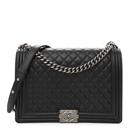 Chanel Lambskin Quilted Large Boy Flap Black 1 of 10