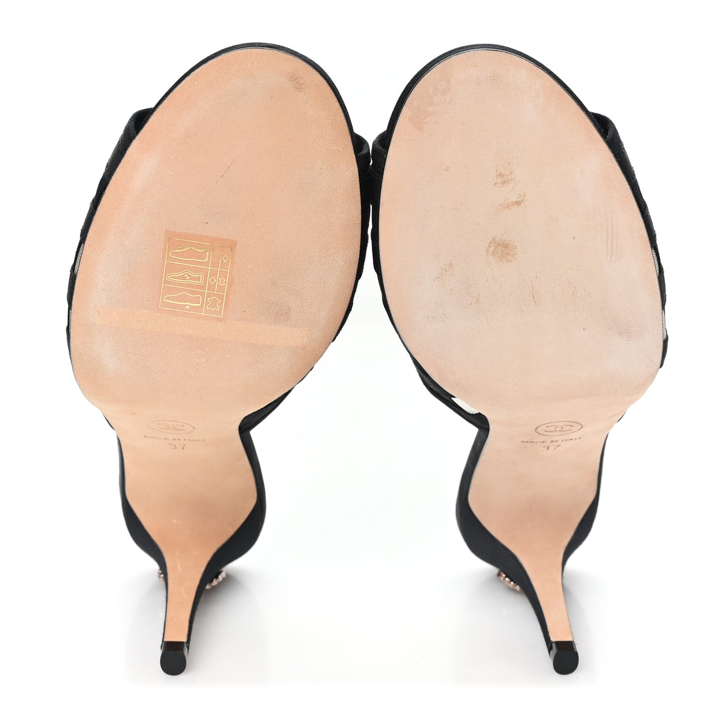 Mesh Grosgrain CC Mules 37 Black 37