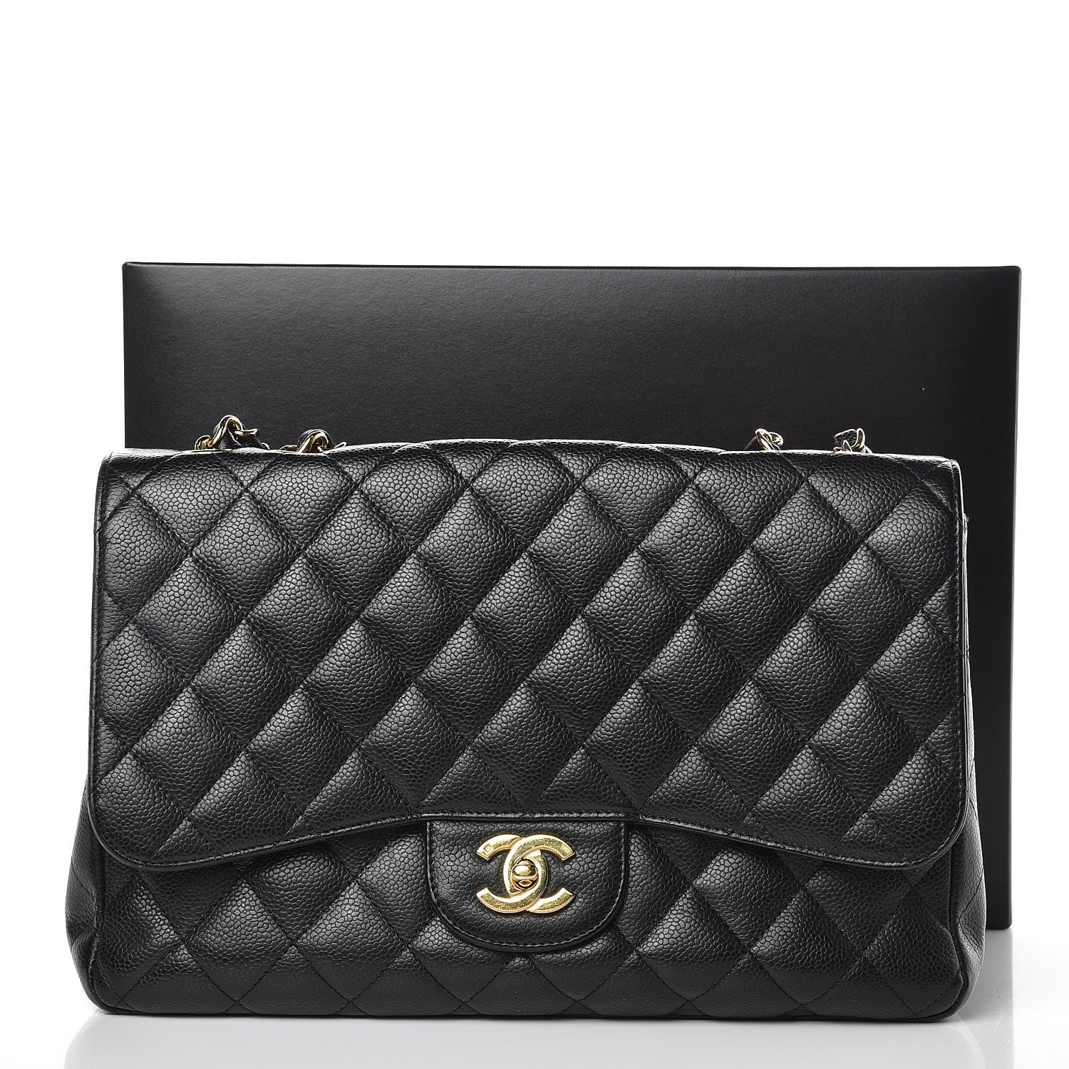 Chanel Caviar Quilted Jumbo Single Flap Black 16 of 16