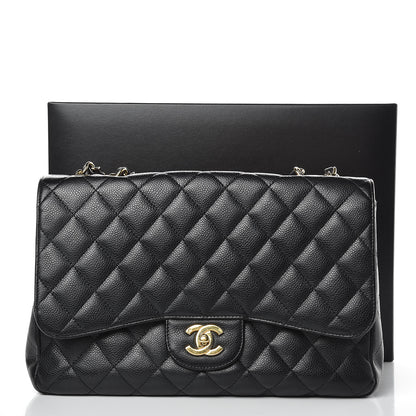 Chanel Caviar Quilted Jumbo Single Flap Black 16 of 16