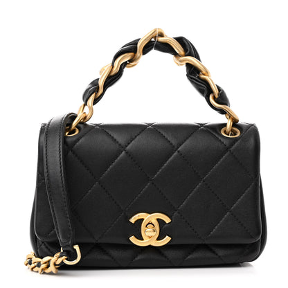 Chanel Shiny Lambskin Small Chain Is More Flap Black 1 of 10