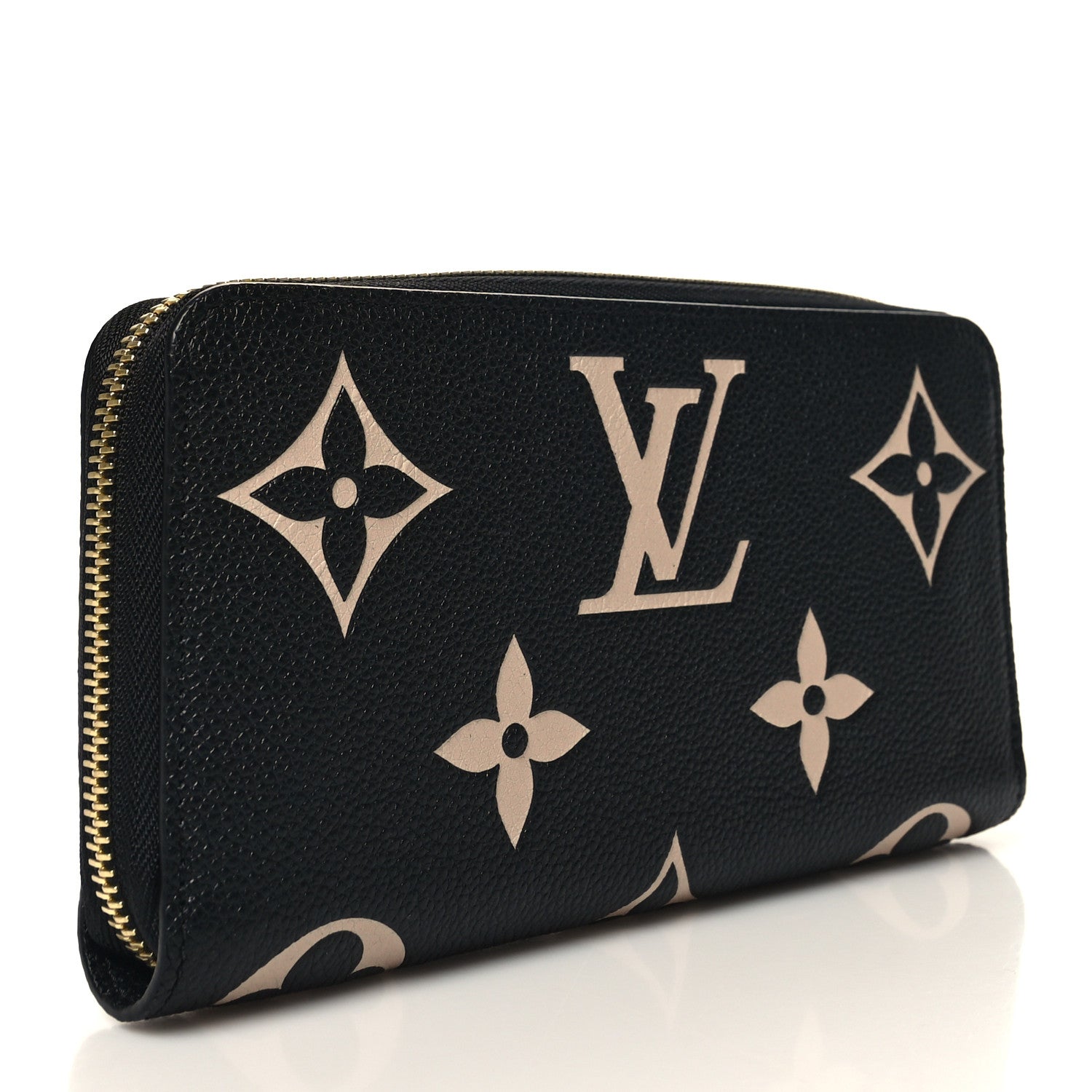 Louis Vuitton Empreinte Monogram Giant Clemence Wallet Black Beige 3 of 7