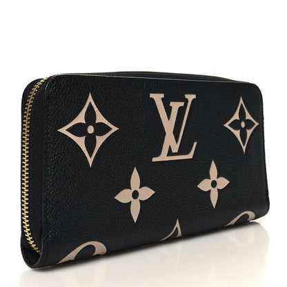 Louis Vuitton Empreinte Monogram Giant Clemence Wallet Black Beige 3 of 7