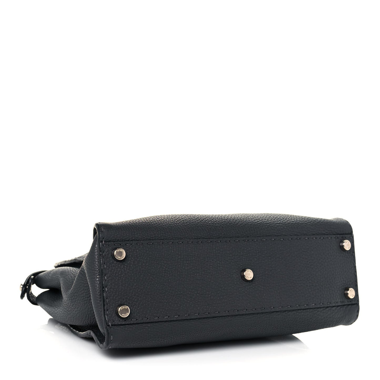 Cuoio Romano Selleria Bi-Color Medium Peekaboo Iconic Satchel Asfalto Latte