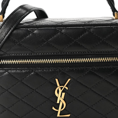 Saint Laurent Lambskin Quilted Mini Gaby Vanity Case Black 8 of 10