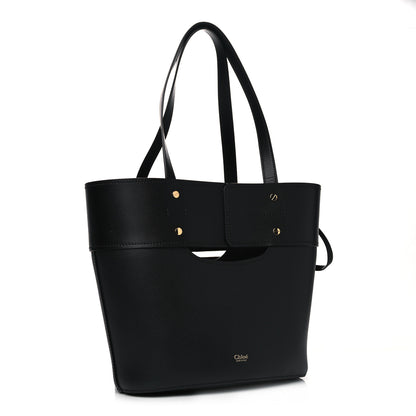 Chloe Smooth Grained Calfskin Small Aby Tote Black 2 of 13