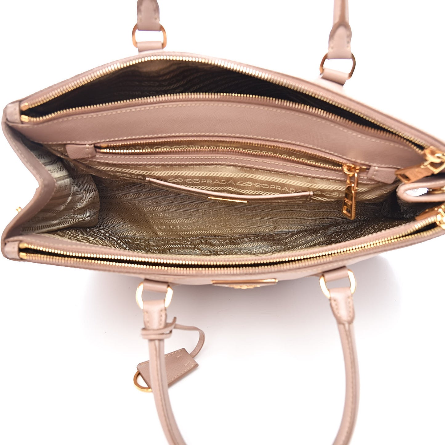 Saffiano Large Galleria Double Zip Tote Cammeo