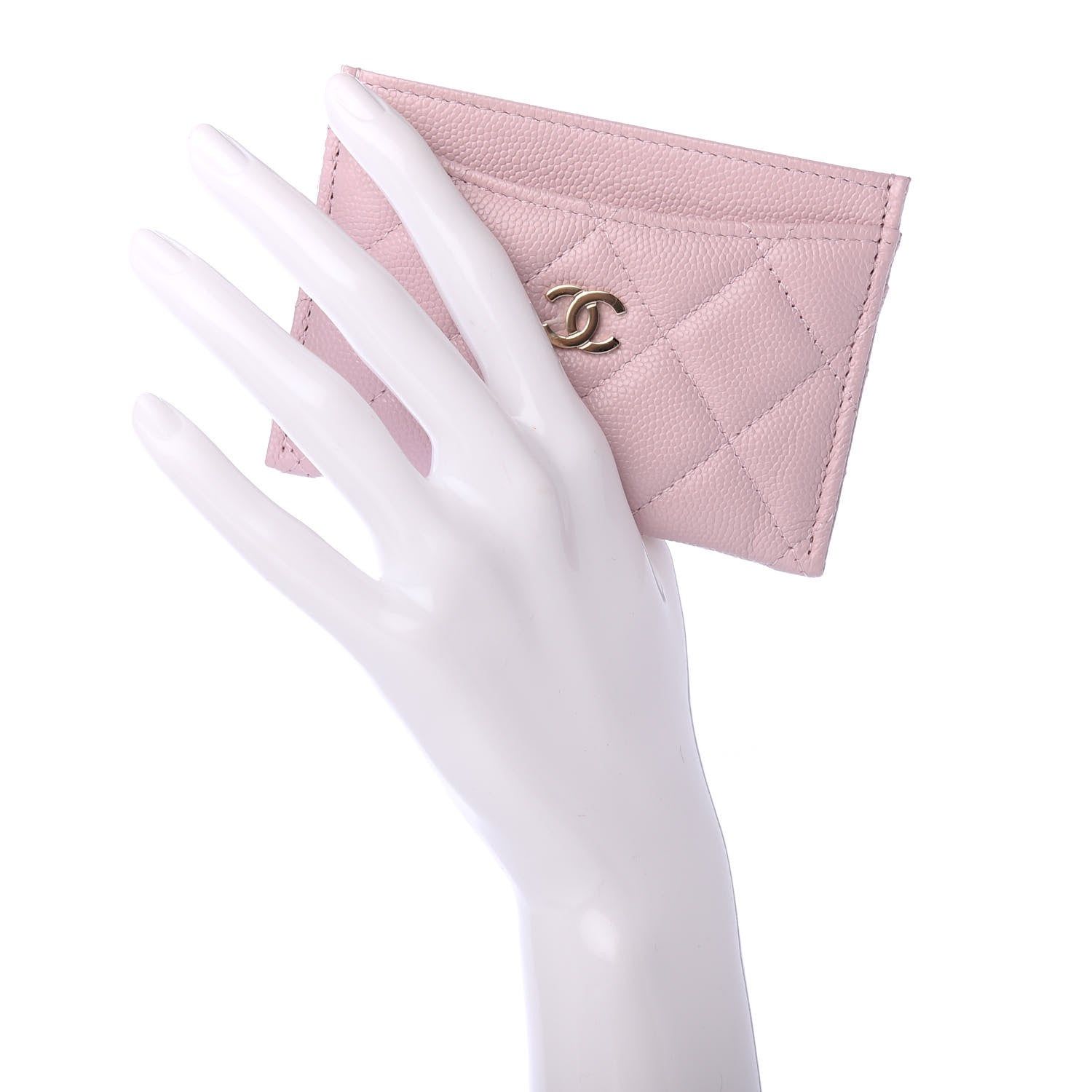 Chanel Caviar Quilted Card Holder Light Pink 2 of 8
