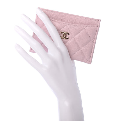Chanel Caviar Quilted Card Holder Light Pink 2 of 8