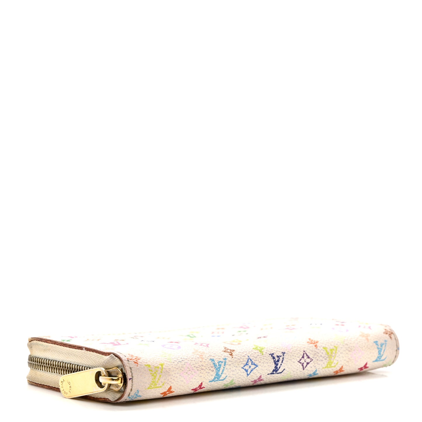 Monogram Multicolor Zippy Wallet White