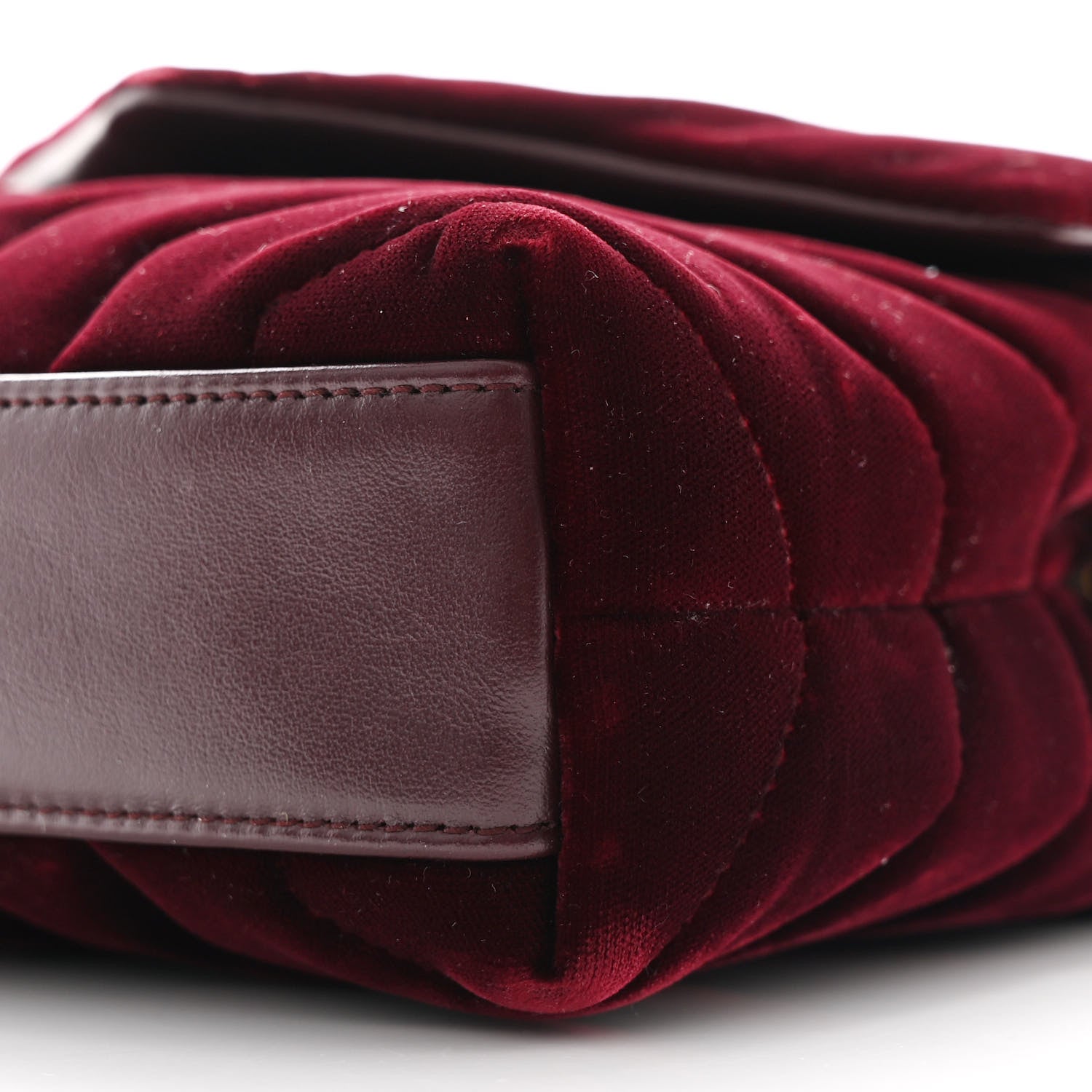 Saint Laurent Velvet Y Quilted Monogram Toy Loulou Crossbody Bag French Burgundy 11 of 12