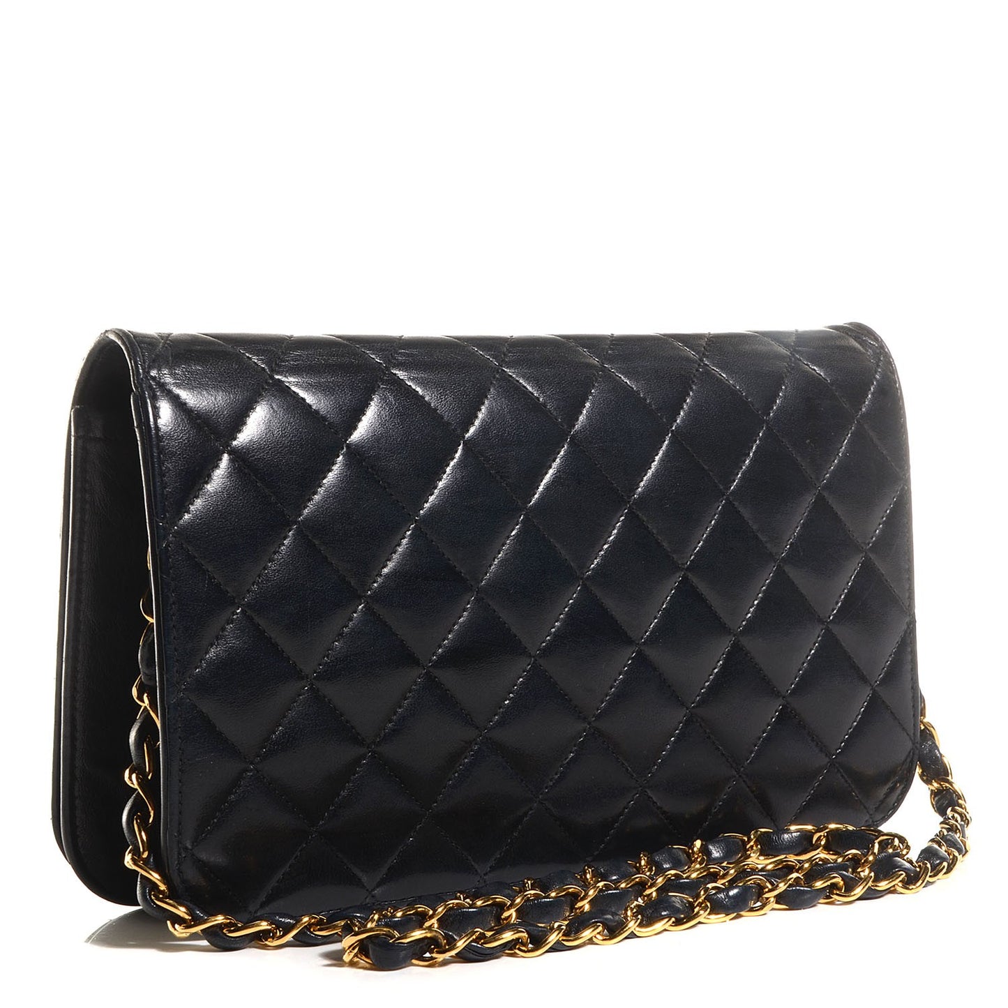 Lambskin Small Single Flap Black