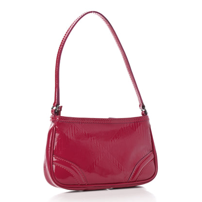 Burberry Patent Check Embossed Small Aston Sling Raspberry Sorbet 3 of 10