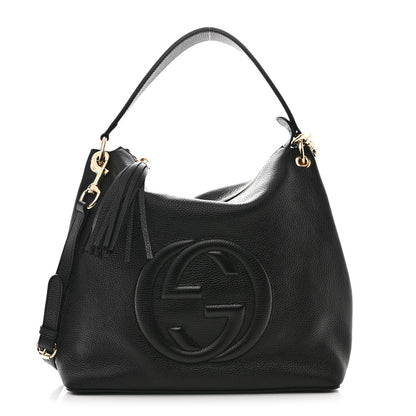 Gucci Pebbled Calfskin Large Soho Hobo Black 1 of 10