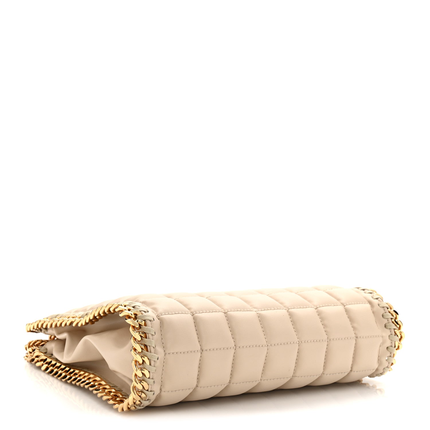 Stella McCartney Vegan Leather Quilted Mini Falabella Tote Semolina 4 of 10