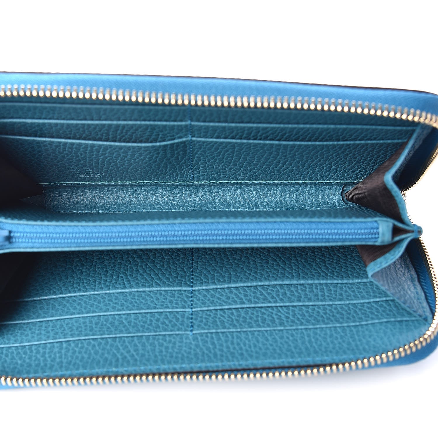 Gucci Dollar Calfskin GG Zip Around Wallet Deep Cobalt 5 of 8