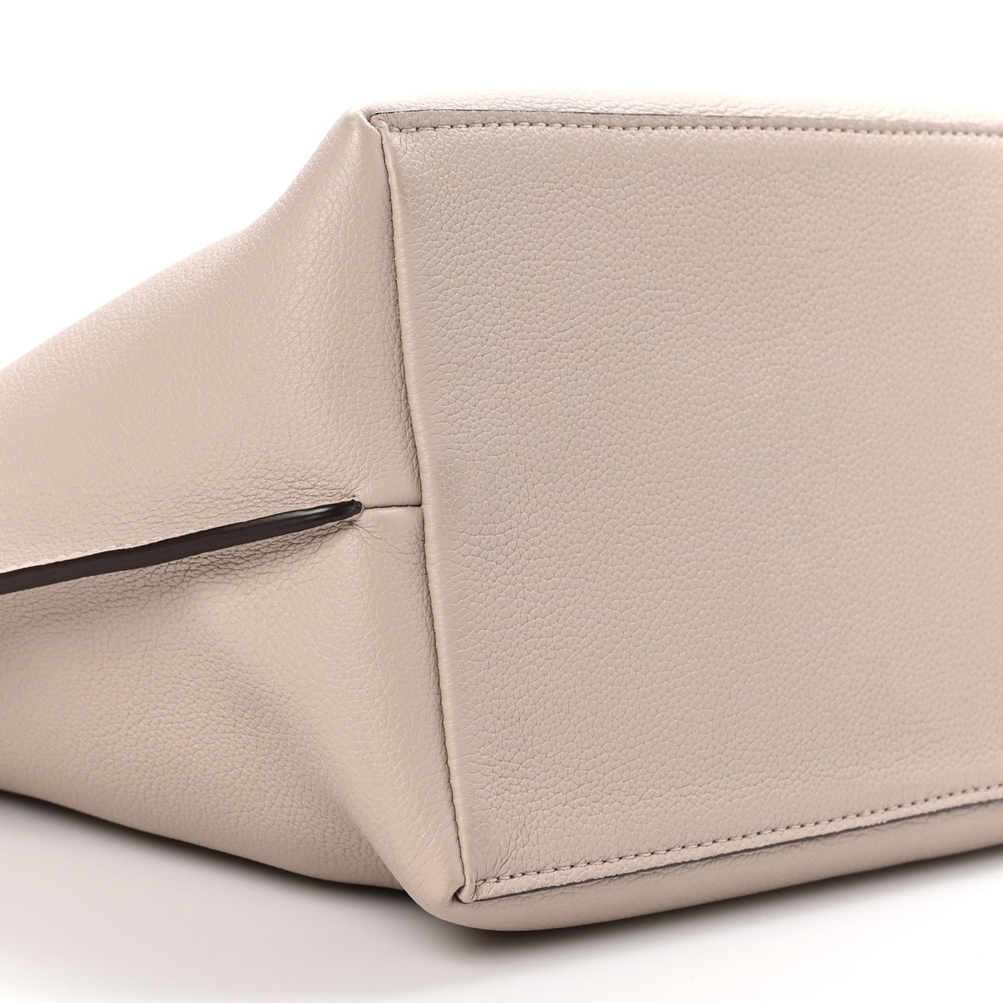Calfskin Lockme Go Tote Greige