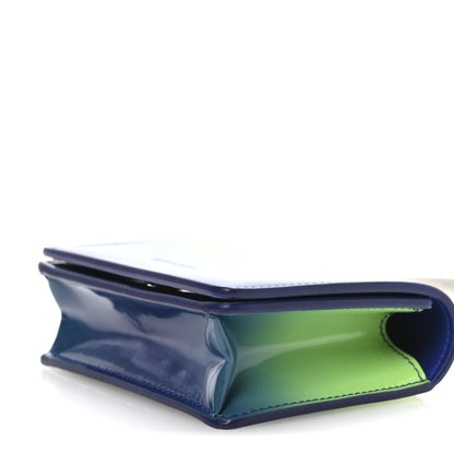 Salvatore Ferragamo Smooth Airbrushed Calfskin Micro Pouch Lime Lapis 10 of 11