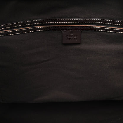 Gucci GG Supreme Monogram Large Zippered Shopping Tote Brown 11 of 12