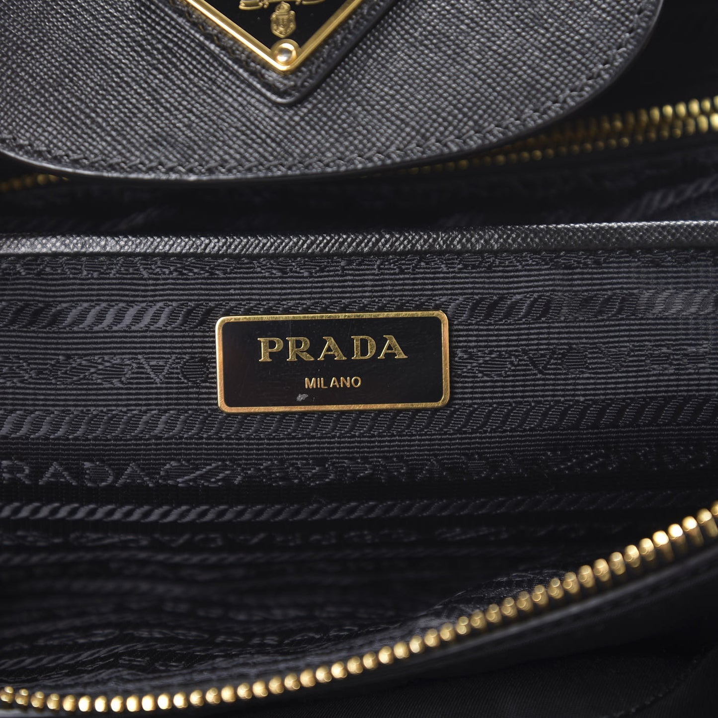 Saffiano Tessuto Nylon Tote Black